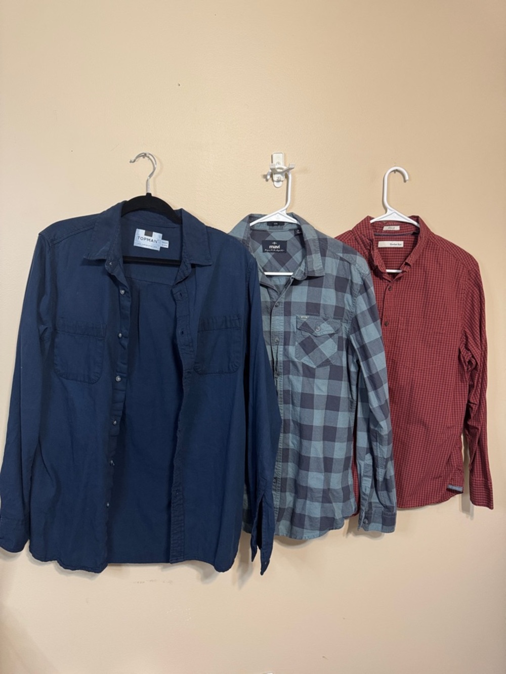 🚨3 for $30🚨 1 Topman Navy Blue, 1 MAVI Blue Green Check, 1 Hawker Rye.